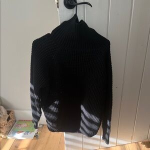 SHEIN Elegant Black Cowl Neck Sweater